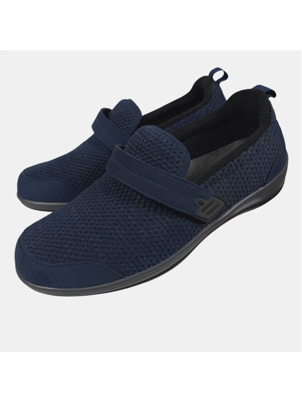 Orthofeet Slip On Walking Shoes Navy Strap Orthotic Comfort Women's Size 8 Wide